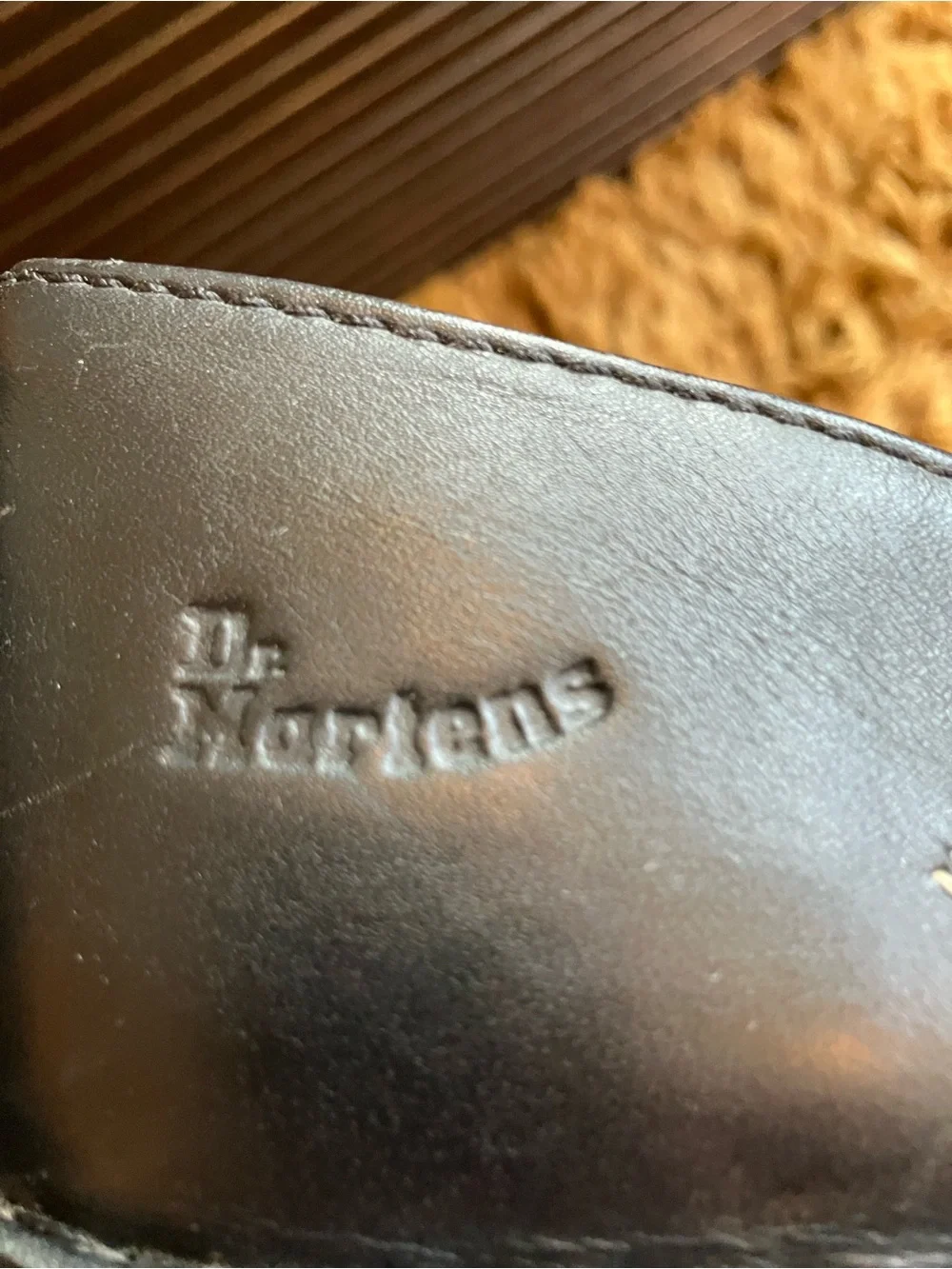Dr. Martens Black Leather Ballet Flats with Stitch Detail- size 7